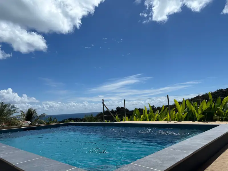 Piscine sous le ciel des Antilles